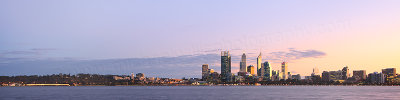 Perth and the Swan River at Sunrise, 13th June 2013