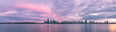 Perth and the Swan River at Sunrise, 12th July 2013