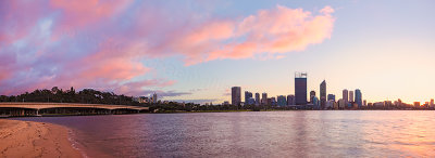 Perth and the Swan River at Sunrise, 17th July 2013