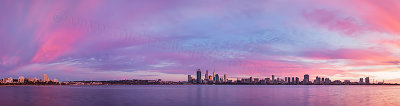 Perth and the Swan River at Sunrise, 22nd July 2013
