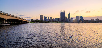 Perth and the Swan River at Sunrise, 31st August 2013