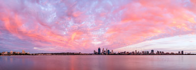 Perth and the Swan River at Sunrise, 19th December 2013