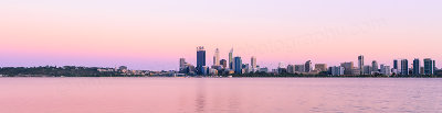 Perth and the Swan River at Sunrise, 6th January 2014