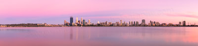 Perth and the Swan River at Sunrise, 8th January 2014