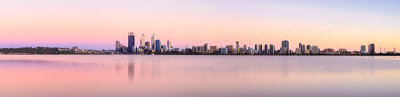 Perth and the Swan River at Sunrise, 9th January 2014