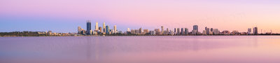 Perth and the Swan River at Sunrise, 10th January 2014