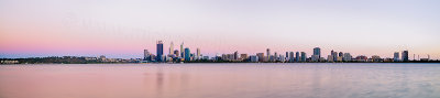 Perth and the Swan River at Sunrise, 21st January 2014