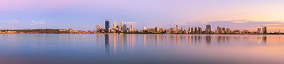 Perth and the Swan River at Sunrise, 30th January 2014