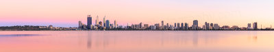 Perth and the Swan River at Sunrise, 8th February 2014