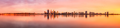 Perth and the Swan River at Sunrise, 25th March 2014