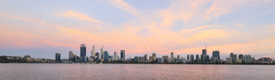 Perth and the Swan River at Sunrise, 8th February 2017