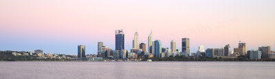 Perth and the Swan River at Sunrise, 17th February 2017