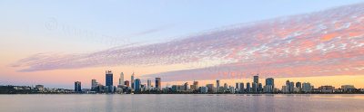 Perth and the Swan River at Sunrise, 28th February 2017