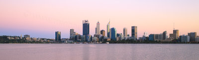 Perth and the Swan River at Sunrise, 19th March 2017