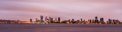 Perth and the Swan River at Sunrise, 26th March 2017