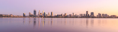 Perth and the Swan River at Sunrise, 27th March 2017