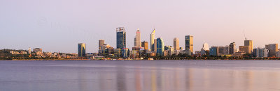 Perth and the Swan River at Sunrise, 29th March 2017