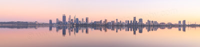 Perth and the Swan River at Sunrise, 31st March 2017