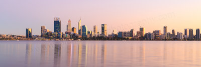 Perth and the Swan River at Sunrise, 10th April 2017