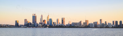 Perth and the Swan River at Sunrise, 17th April 2017