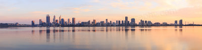 Perth and the Swan River at Sunrise, 21st April 2017