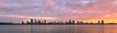 Perth and the Swan River at Sunrise, 1st May 2017