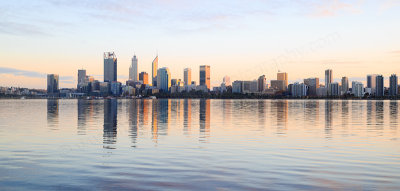 Perth and the Swan River at Sunrise, 27th May 2017