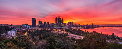 Perth Sunrise from Kings Park, 31st May 2017