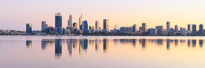 Perth and the Swan River at Sunrise, 4th June 2017