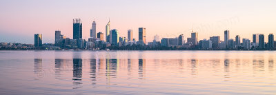 Perth and the Swan River at Sunrise, 17th June 2017