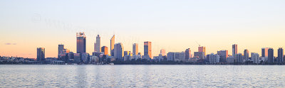 Perth and the Swan River at Sunrise, 20th June 2017