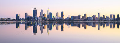 Perth and the Swan River at Sunrise, 25th June 2017