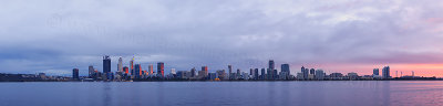 Perth and the Swan River at Sunrise, 3rd July 2017