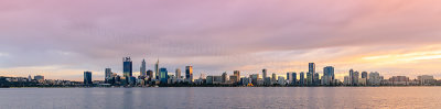 Perth and the Swan River at Sunrise, 14th July 2017