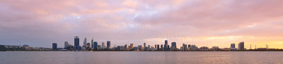 Perth and the Swan River at Sunrise, 16th July 2017