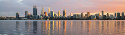 Perth and the Swan River at Sunrise, 17th July 2017
