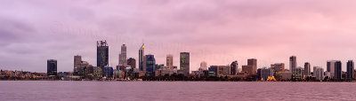 Perth and the Swan River at Sunrise, 19th July 2017