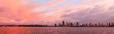 Perth and the Swan River at Sunrise, 31st July 2017