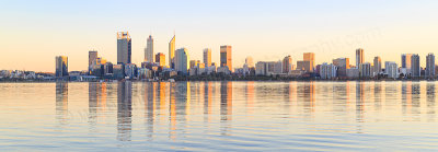 Perth and the Swan River at Sunrise, 2nd August 2017