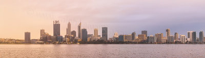 Perth and the Swan River at Sunrise, 3rd August 2017