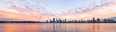 Perth and the Swan River at Sunrise, 7th August 2017