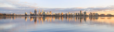 Perth and the Swan River at Sunrise, 23rd August 2017