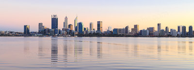 Perth and the Swan River at Sunrise, 25th August 2017