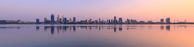 Perth and the Swan River at Sunrise, 18th September 2017