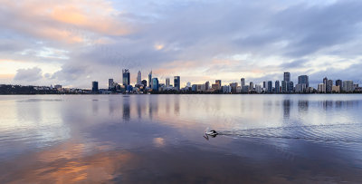 Perth and the Swan River at Sunrise, 24th September 2017