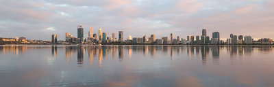 Perth and the Swan River at Sunrise, 11th October 2017