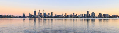 Perth and the Swan River at Sunrise, 12th October 2017
