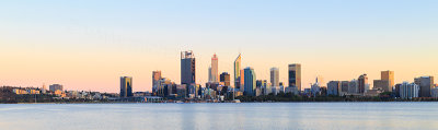 Perth and the Swan River at Sunrise, 13th October 2017