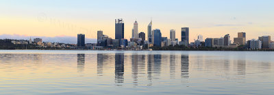 Perth and the Swan River at Sunrise, 24th October 2017