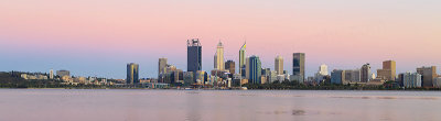 Perth and the Swan River at Sunrise, 24th December 2017